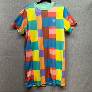 Adidas Originals Summer Surf TShirt Dress Trefoil Logo Muliticolor Soft